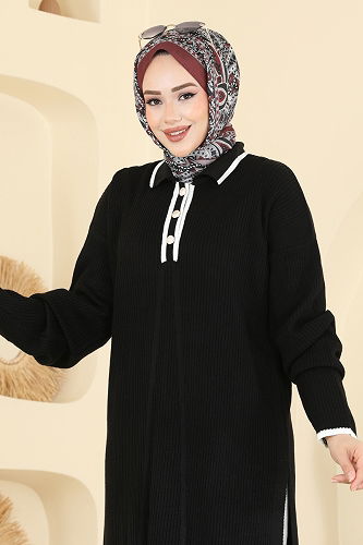 moda selvim طقم أسود 503TPK1167 - Thumbnail