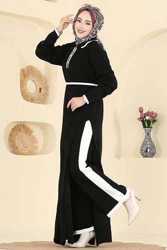 moda selvim طقم أسود 503TPK1167 - Thumbnail