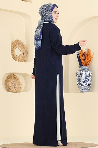 moda selvim طقم كحلي 503TPK1167 - Thumbnail