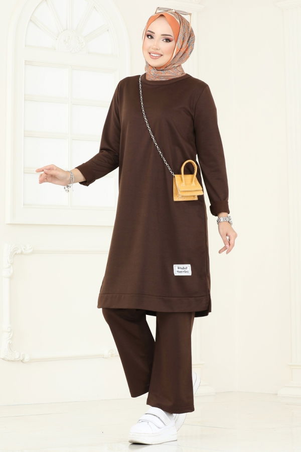 Modaselvim Hijab Combinations Combined 5086UZ662 Brown