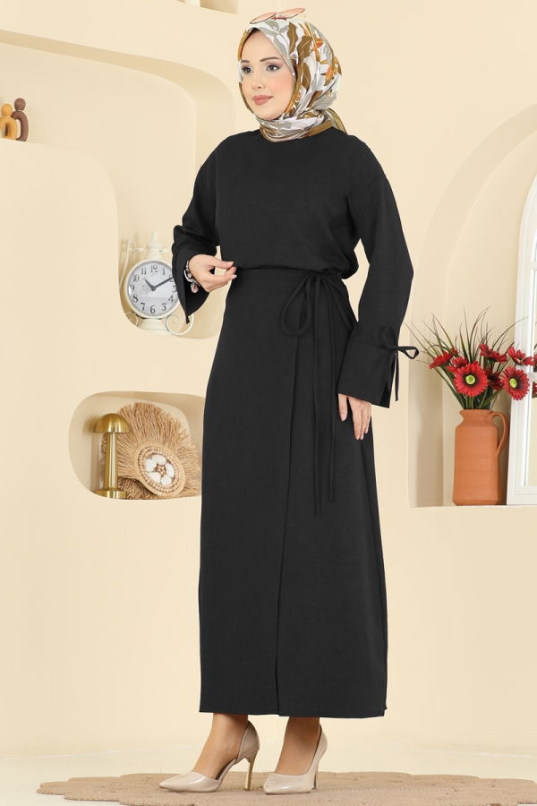 Modaselvim Hijab Combinations Combined 5090DNZ1187 Black