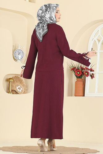 moda selvim Combined 5090DNZ1187 Light Burgundy - Thumbnail