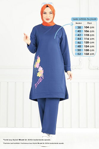 moda selvim طقم ازرق 5093UZ662 - Thumbnail