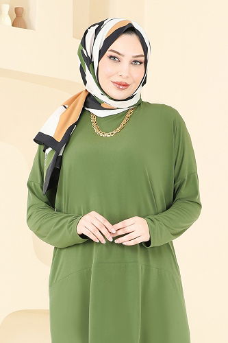 moda selvim Combined 5095UZ662 Oil Green - Thumbnail