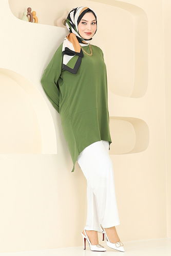 moda selvim طقم أخضر 5095UZ662 - Thumbnail