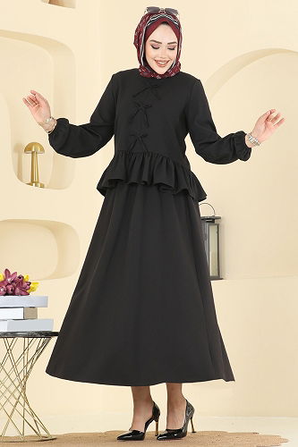 moda selvim طقم أسود 5096ERK1158 - Thumbnail