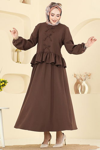 moda selvim طقم بني 5096ERK1158 - Thumbnail