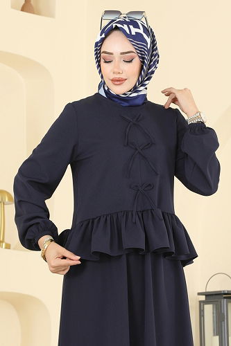 moda selvim طقم كحلي 5096ERK1158 - Thumbnail