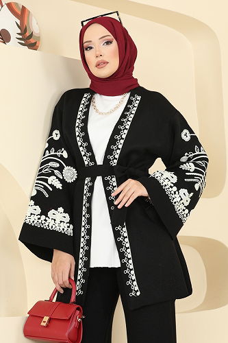 moda selvim طقم أسود 512MT581 - Thumbnail