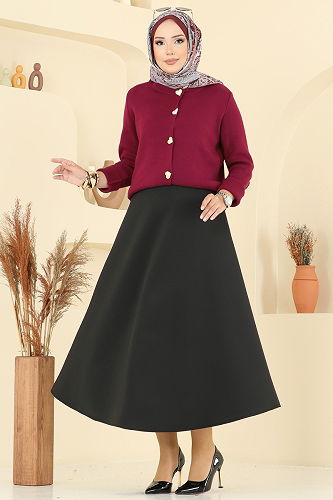 moda selvim طقم خمري 5238MP806 - Thumbnail