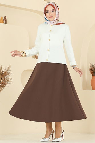 moda selvim Combined 5238MP806 Ecru - Thumbnail