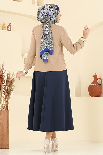 moda selvim طقم بيج 5238MP806 - Thumbnail