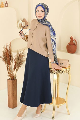 moda selvim طقم بيج 5238MP806 - Thumbnail