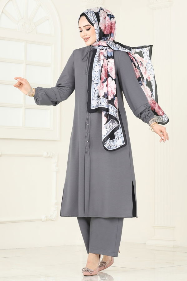 Modaselvim Hijab Combinations Combined 5287AL357 Anthracite