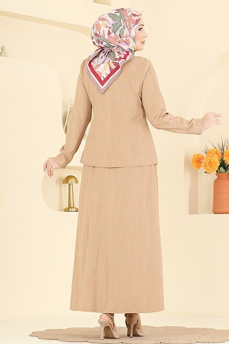 moda selvim طقم بيج 5355AL357 - Thumbnail