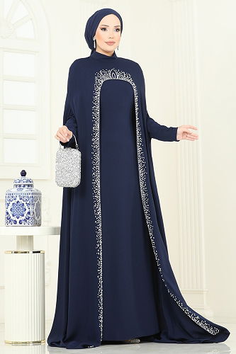 moda selvim طقم كحلي 5359DMNK1166 - Thumbnail