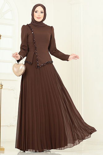 moda selvim طقم بني 5366DMNK1166 - Thumbnail