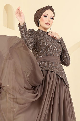 moda selvim طقم بيج وردي 5452DMNK1166 - Thumbnail