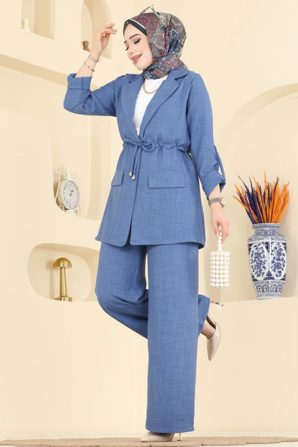 Modaselvim Hijab Combinations Combined 5520MP806 Blue