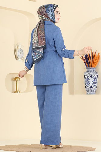 moda selvim طقم أزرق 5520MP806 - Thumbnail
