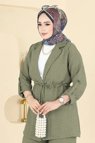 moda selvim طقم اخضر عفني 5520MP806 - Thumbnail