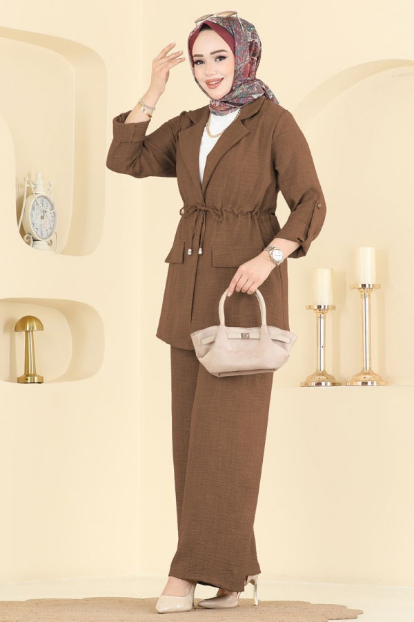 Modaselvim Hijab Combinations Combined 5520MP806 Light Brown