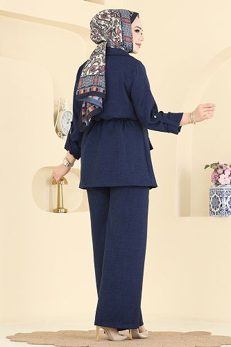 moda selvim طقم كحلي 5520MP806 - Thumbnail