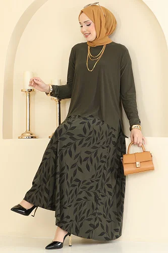 moda selvim Combined 5580ZNN863 Khaki - Thumbnail