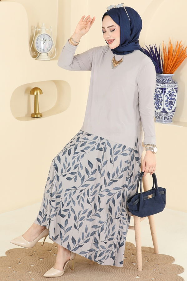 Modaselvim Hijab Combinations Combined 5580ZNN863 Stone