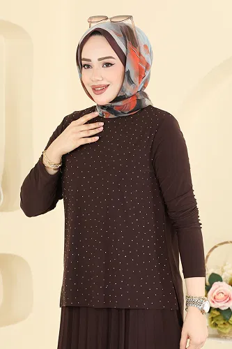 moda selvim Combined 5581ZNN863 Brown - Thumbnail