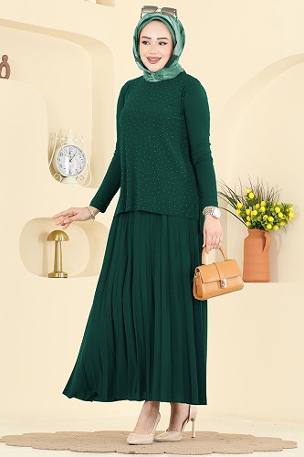 moda selvim طقم زيتي 5581ZNN863 - Thumbnail