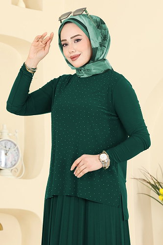 moda selvim طقم زيتي 5581ZNN863 - Thumbnail