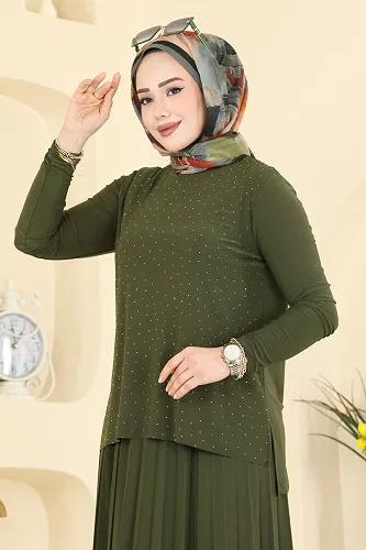 moda selvim Combined 5581ZNN863 Khaki - Thumbnail