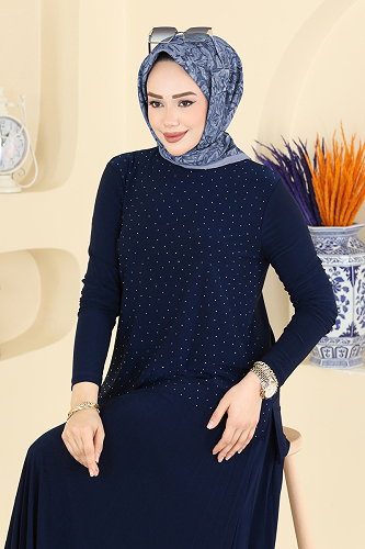 moda selvim Combined 5581ZNN863 Light Navy Blue - Thumbnail