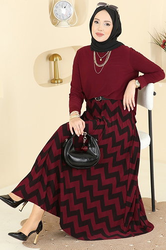 moda selvim Combined 5582ZNN863 Burgundy - Thumbnail