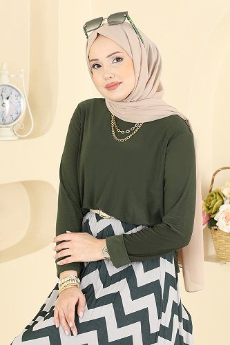 moda selvim Combined 5582ZNN863 Khaki&Vision - Thumbnail