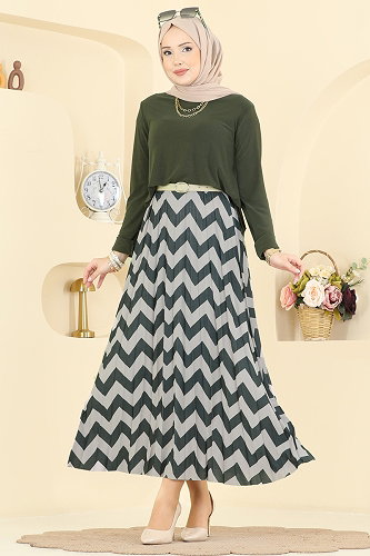 moda selvim Combined 5582ZNN863 Khaki&Vision - Thumbnail