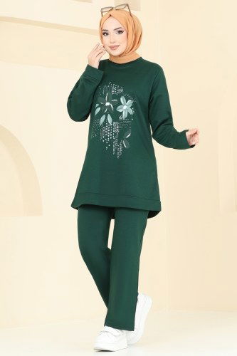 moda selvim طقم زيتي 5592ZNN863 - Thumbnail