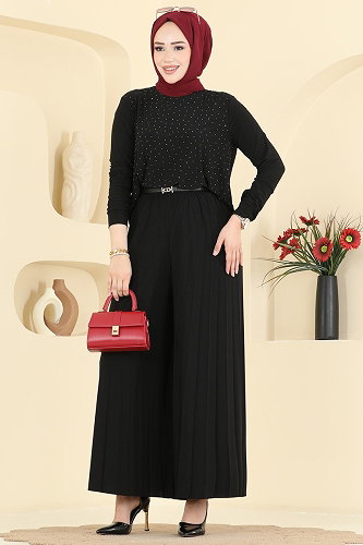 moda selvim طقم أسود 5632ZNN863 - Thumbnail