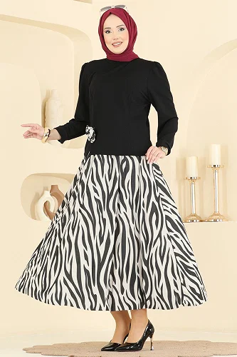 moda selvim طقم أسود 5645ZNNK1102 - Thumbnail