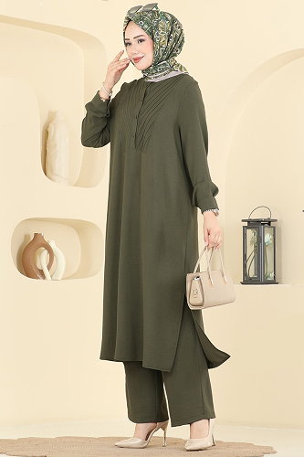 moda selvim Combined 5646ZNN863 Khaki - Thumbnail