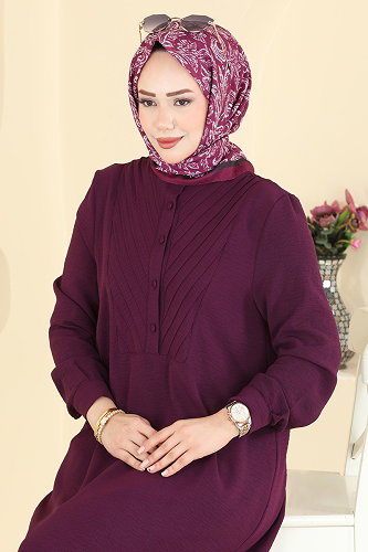 moda selvim Combined 5646ZNN863 Purple - Thumbnail