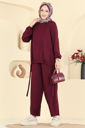 moda selvim Combined 5650ZNNK1102 Burgundy - Thumbnail