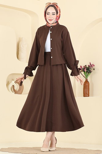 moda selvim Combined 5658ZNNK1102 Brown - Thumbnail