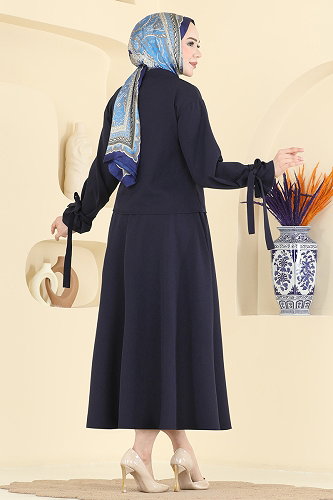moda selvim طقم كحلي 5658ZNNK1102 - Thumbnail