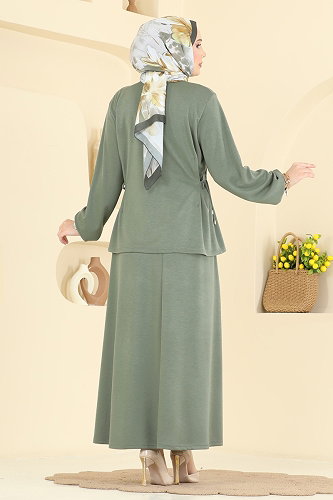 moda selvim Combined 5660ZNNK1102 Almond Green - Thumbnail