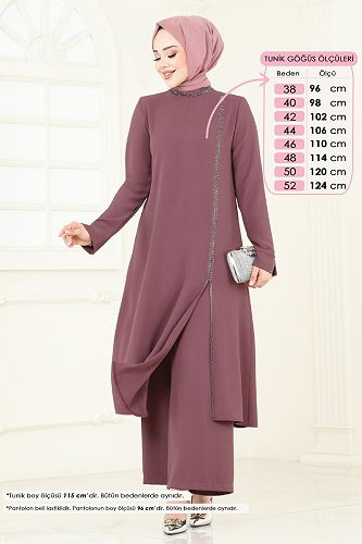 moda selvim طقم وردي 5671EDF311 - Thumbnail