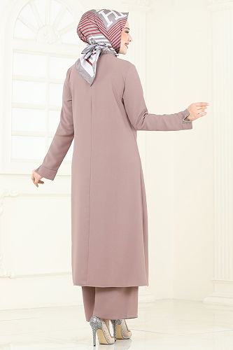 moda selvim طقم بيج 5671EDF311 - Thumbnail