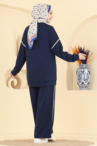 moda selvim طقم كحلي 5672ZNNK1102 - Thumbnail