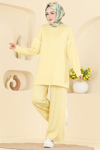 moda selvim طقم أصفر 5672ZNNK1102 - Thumbnail